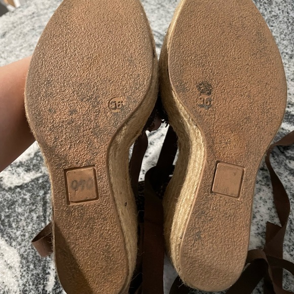 Missing brand made in Spain espadrille wedge with ombré ribbon front size 36 - Picture 2 of 7